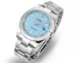 Rolex Datejust with 3235 Movement – Silver Stainless Steel, Ice Blue Dial, Fluted Bezel - Image 2