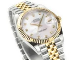 Rolex Datejust 41mm Two-Tone Gold and Steel Watch with Diamond Bezel - Image 3