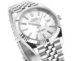 Rolex Datejust 41mm Silver Fluted Bezel Stainless Steel - Image 3