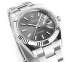 Rolex Datejust 41mm Watch – Silver Fluted Bezel, Grey Dial, Stainless Steel Bracelet Rolex - Image 3