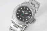 Rolex Yacht-Master 42mm Stainless Steel Watch with Black Dial and Oyster Bracelet - Image 3