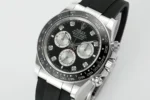 Rolex Daytona – Black Dial, Stainless Steel Case, Rubber Strap Watches Chronograph - Image 3