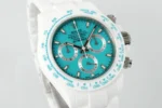Rolex Daytona Ceramic Watch – White Strap, Turquoise Dial - Image 3
