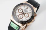 Rolex Daytona Rose Gold Black Rubber Strap Chronograph - Image 3