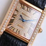 Cartier Tank MK3 Rose Gold Black Leather - Image 8