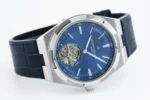 Vacheron Constantin Overseas Tourbillon – Blue Dial, Stainless Steel Case, Leather Strap - Image 3