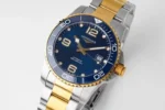 Longines Conquest Diver Watch Gold Bezel Steel - Image 3