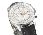 Breitling Navitimer Chronograph Silver Leather - Image 3