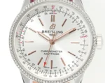 Breitling Navitimer Automatic Silver Red Leather - Image 3