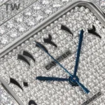Cartier Santos Full Diamond Watch Silver - Image 2