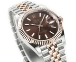 Rolex Datejust 41mm Watch – Brown Dial, Two-Tone Steel & Gold, Fluted Bezel - Image 3