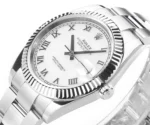 Rolex Datejust 41mm Silver Fluted Bezel White Dial - Image 4