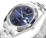 Rolex Datejust 41mm Watch – Blue Dial, Fluted Bezel, Stainless Steel - Image 4