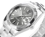 Rolex Datejust 41mm Watch – Silver Fluted Bezel, Grey Dial, Stainless Steel Bracelet Rolex - Image 4