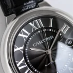 Cartier Ballon Bleu 40 Black Leather Watch - Image 3