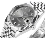 Rolex Datejust 41mm Watch – Silver Dial, Diamond Markers, Stainless Steel Jubilee Bracelet Rolex - Image 4