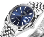 Rolex Datejust 41mm Watch – Silver with Blue Dial, Fluted Bezel Rolex - Image 4