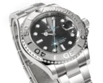 Rolex Yacht-Master 42 Stainless Steel Watch with Black Dial - Image 4