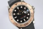 Rolex Yacht-Master 42 – Black Dial, Rose Gold Bezel, Oysterflex Strap - Image 4