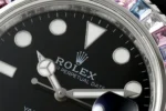 Rolex Yacht-Master “Heavy Edition” – Black Dial with Rainbow Bezel, Rubber Strap - Image 4