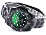 Rolex Submariner PARAKEET – Custom Black Carbon Fiber Bezel, Gradient Green Dial, 904L Steel by Official Store - Image 4
