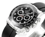 Rolex Daytona 4130 Black Dial Rubber Strap Men’s Chronograph - Image 4