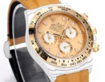 Rolex Daytona Carbon Fiber Custom Edition – Champagne Dial, Brown Strap, Enhanced Night Glow Case - Image 4