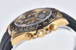 Rolex Daytona 116518 Gold Black Enamel Dial with Moissanite Stones - Image 4