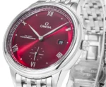 Omega De Ville Prestige Red Dial Steel Watch - Image 7