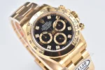 Rolex Daytona Watch – Black Enamel Dial with Moissanite Stones - Image 4