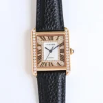 Cartier Tank MK3 Rose Gold Black Leather - Image 7