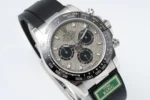 Rolex Daytona 7750 Movement – White Dial with Black Subdials, Stainless Steel Case, Rubber Strap - Image 4