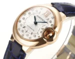 Cartier Ballon Bleu WJBB0080 Rose Gold Blue Leather - Image 7