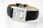 Cartier Tank Solo Quartz Watch Black Leather - Image 7