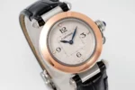 Cartier Pasha de Cartier Watch Rose Gold Black Leather - Image 7