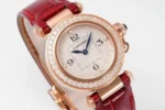 Cartier Pasha de Cartier Ladies Watch Rose Gold Red Leather Strap - Image 7