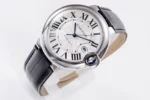 Cartier Ballon Bleu 42mm Silver Black Leather - Image 7