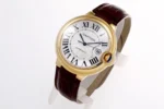 Cartier Ballon Bleu 42mm Gold Automatic Brown Leather - Image 9