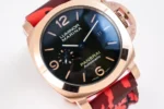 Panerai Luminor Marina Automatic Men’s Watch – Red Camo Rubber Strap, Rose Gold Case, 45mm, Premium Quality - Image 6