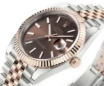 Rolex Datejust 41mm Watch – Brown Dial, Two-Tone Steel & Gold, Fluted Bezel - Image 4