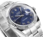 Rolex Datejust 41mm Watch – Blue Dial, Fluted Bezel, Stainless Steel - Image 5