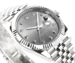Rolex Datejust 41mm Watch – Silver Dial, Diamond Markers, Stainless Steel Jubilee Bracelet Rolex - Image 5