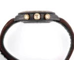 Rolex Daytona Carbon Fiber Custom Edition Watch – Black with Brown Strap - Image 5