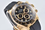 Rolex Daytona 116518 Gold Black Enamel Dial with Moissanite Stones - Image 5