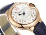 Cartier Ballon Bleu WJBB0080 Rose Gold Blue Leather - Image 6