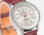 Breitling Navitimer Automatic Silver Red Leather - Image 5
