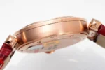 Cartier Pasha de Cartier Ladies Watch Rose Gold Red Leather Strap - Image 2