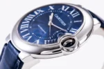 Cartier Ballon Bleu 42mm Blue Leather Watch - Image 5