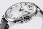 Cartier Ballon Bleu 42mm Silver Black Leather - Image 9