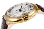 Cartier Ballon Bleu 42mm Gold Automatic Brown Leather - Image 6